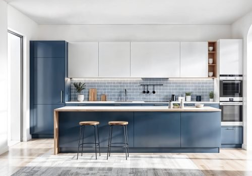 modern-kitchen-design-with-blue-white-cabinets